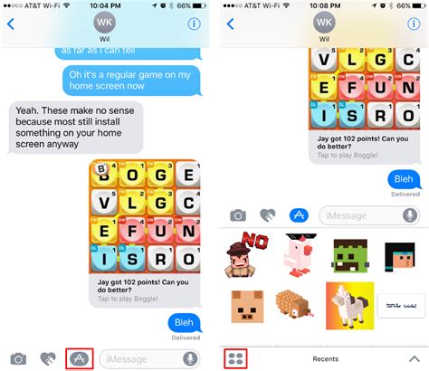 Opening the iMessage App Store