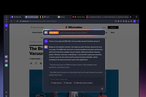 Opera One Developer allows you to quickly analyze pages with AI