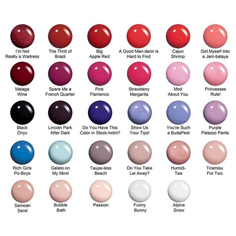 Opi Dip Powder Colors Chart