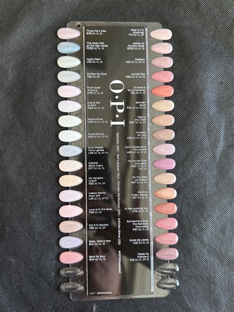 Opi Gel Color Chart