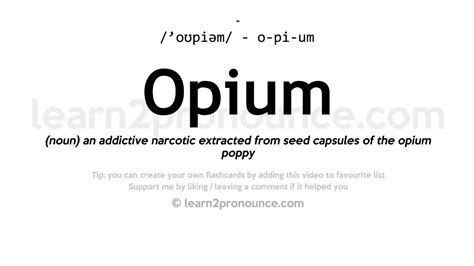 Opium Definition Francais
