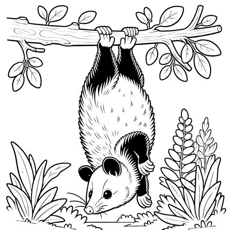 Opossum Coloring Page