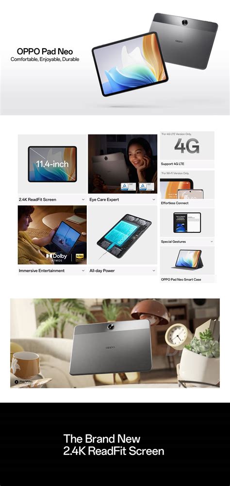 Oppo Pad Neo Specifications and Features