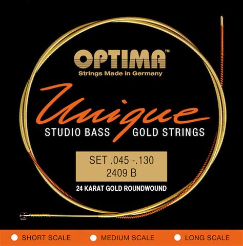 Optima Unique 24K Gold Bass Strings | GimmeSomeStrings