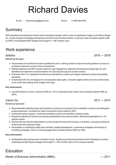 Optimal Resume Builder