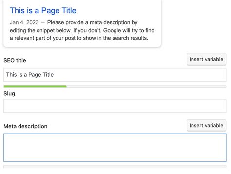 Optimized Page Titles and Meta Descriptions