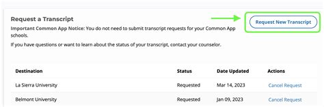 Option 2: Requesting Transcripts by Mail or Phone