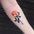 Orange Rose Tattoos