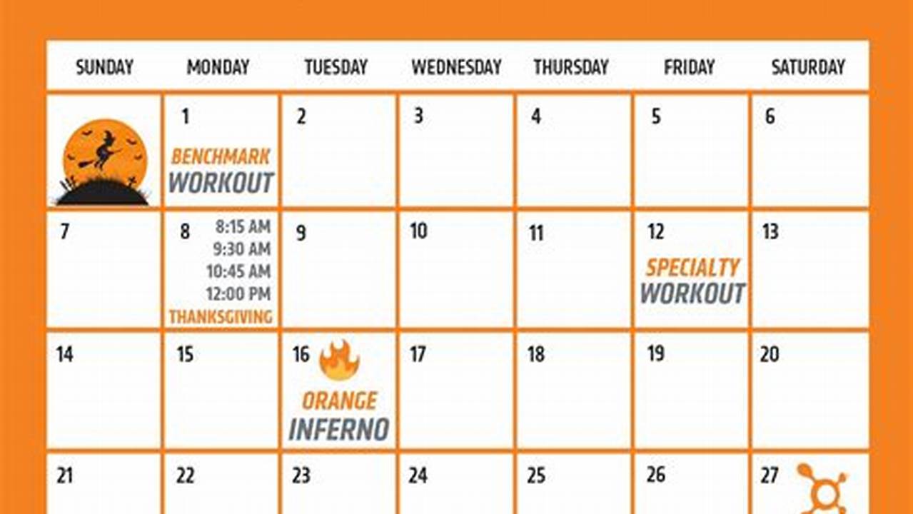 Orange Theory October 2025 Calendar Google Search