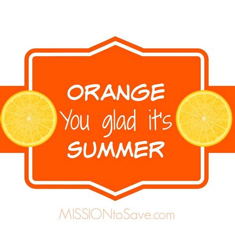 Orange You Glad It's Summer Printable Tags