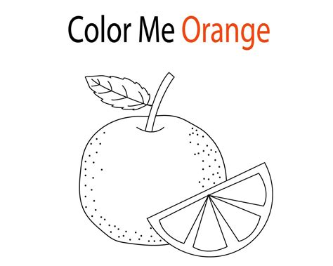 Orange Coloring Sheets For Preschoolers
