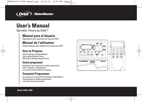 Master Your Lawn's Watering System with Ease: Download the Orbit Sprinkler Timer Manual PDF Now!