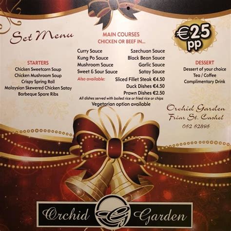 Orchid Garden Menu