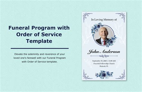 Order Of Funeral Service Template