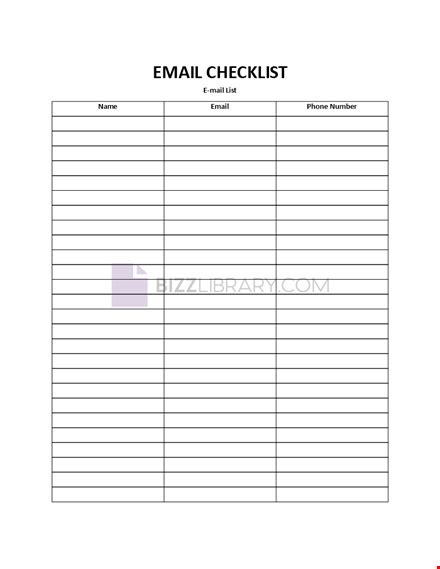 Email List Template 10+ Free Sample, Example, Format Download! Free