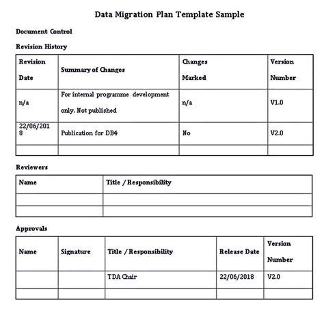 20 Data Migration Plan Template Excel Sample Templates