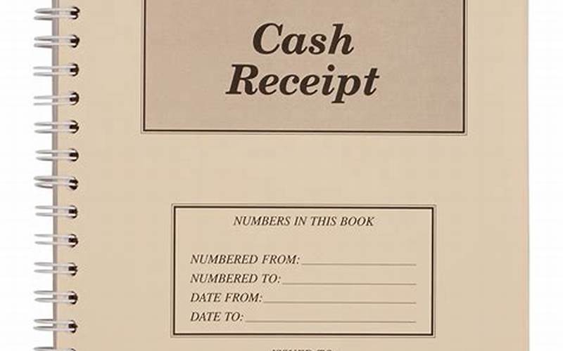 Ordering Personalized Cash Receipt Books