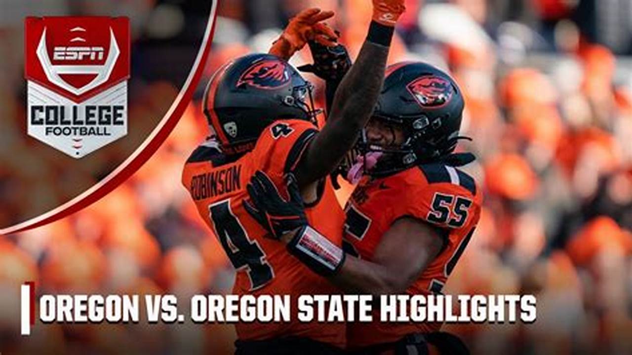 Oregon State Vs Oregon 2024