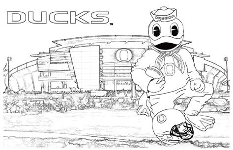 Oregon Ducks Football Coloring Pages
