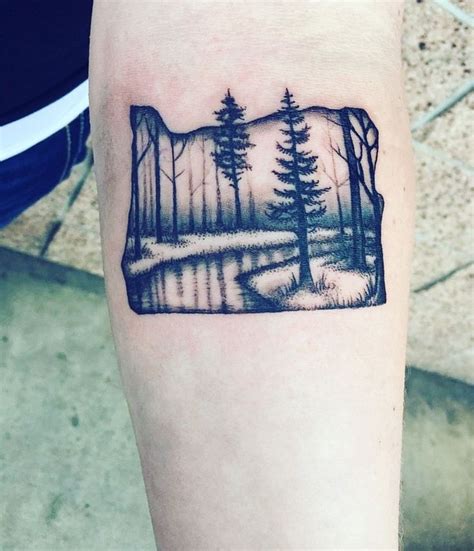 Oregon tattoo done by Lindsay Carter. Submit Your