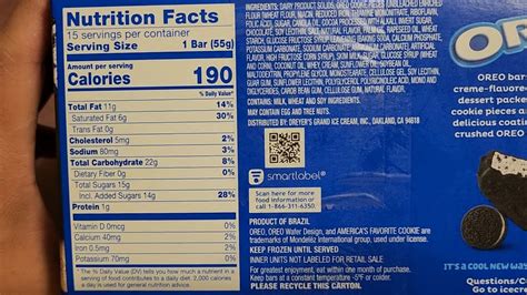 Oreo Ice Cream Bar Nutrition