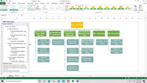 Org Chart In Excel Template