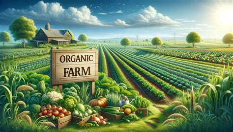 Organic farm fields