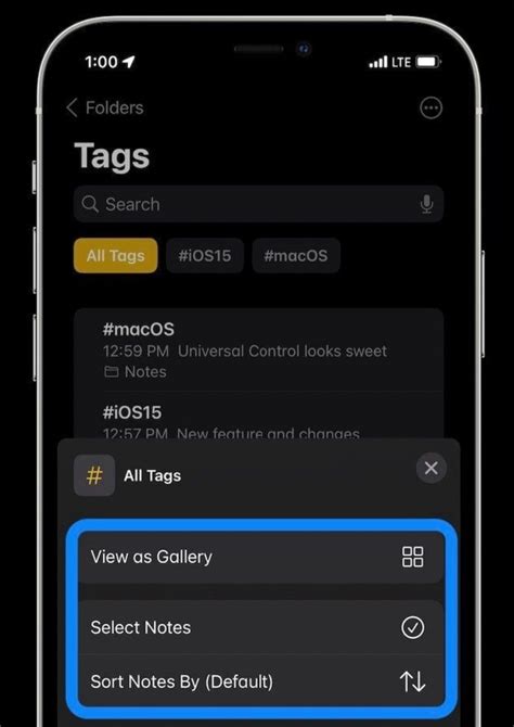 Organize Notes with Tags in Apple Notes