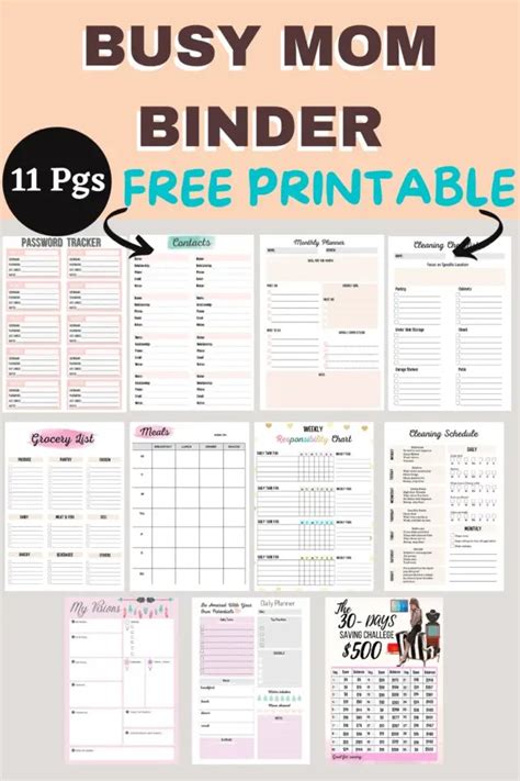 Organized Mom Printables