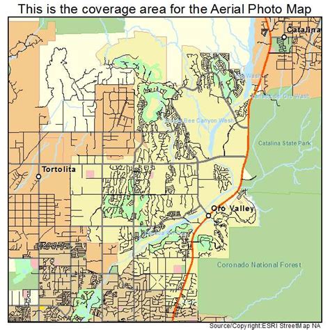 Aerial Photography Map of Oro Valley, AZ Arizona