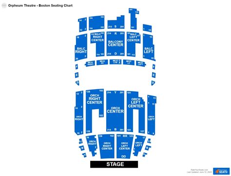 Orpheum Seating Chart Boston