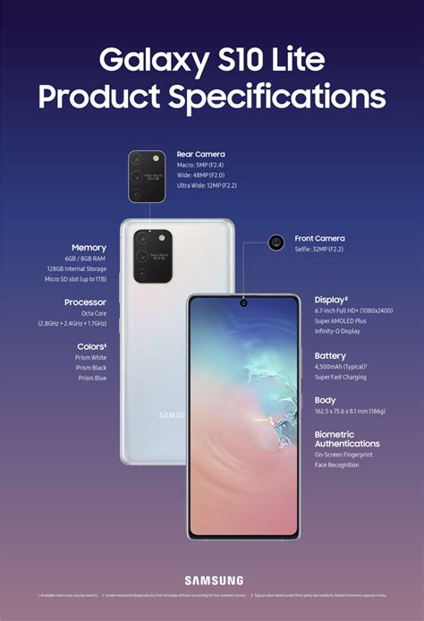 Other Galaxy S10 Lite specs