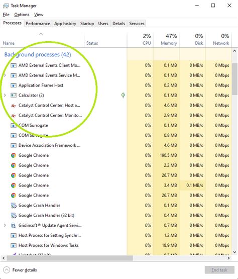 Other Important System Processes in Windows 10