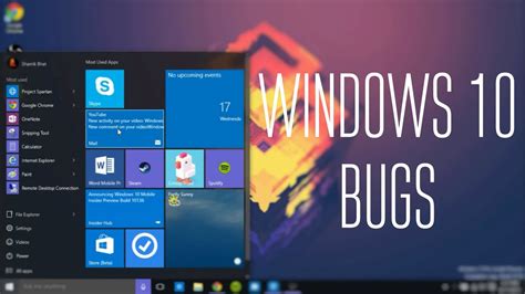 Other Windows 10 bugs