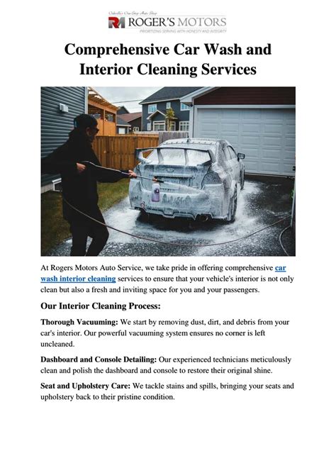 Our Comprehensive Wash Services