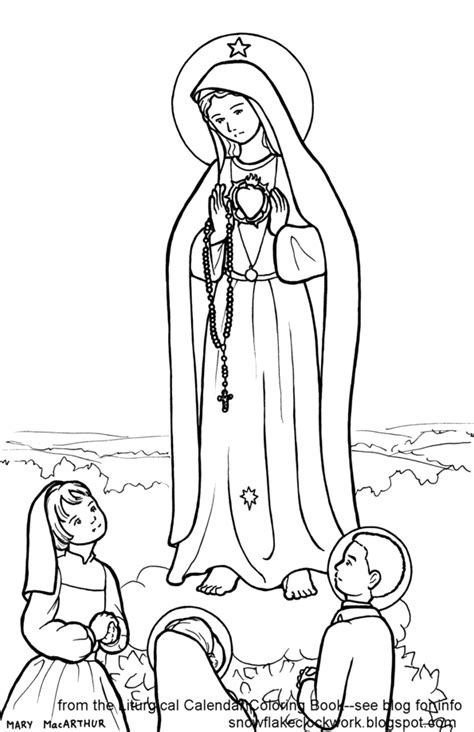 Our Lady Of Fatima Coloring Pages