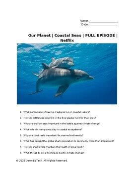 Our Planet Coastal Seas Worksheet