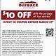 Outback Coupons $10 Off Printable