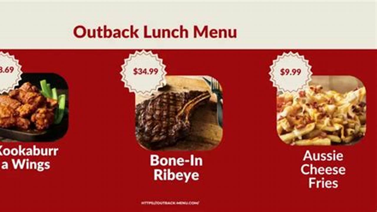 Outback Lunch Menu 2024 Pdf