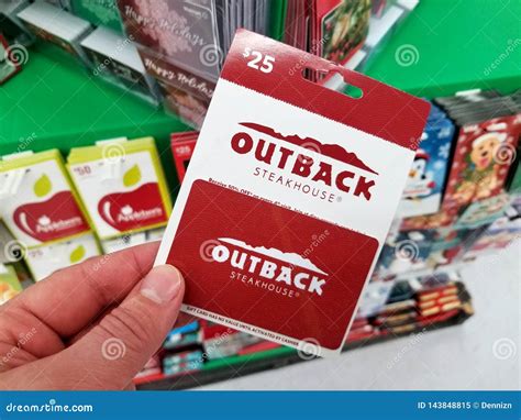 Outback Gift Card In A Hand Editorial Image - Image Of Hand, Background:  143848815