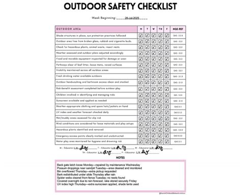 Outdoor Adventure Safety Checklist