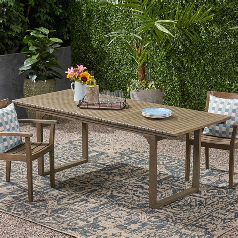 Barbados Rectangular Outdoor Patio Dining Table with 2 Armless Chairs 2