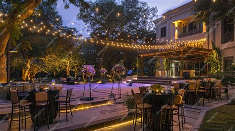 Outdoor event space decor integration