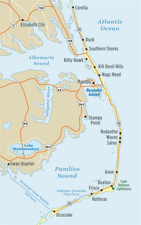 Outer Banks North Carolina Map