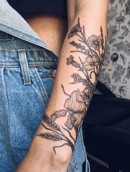 Outer Forearm Tattoo Female