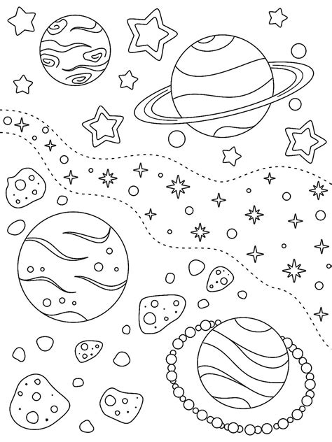 Outer Space Coloring Pages Printable