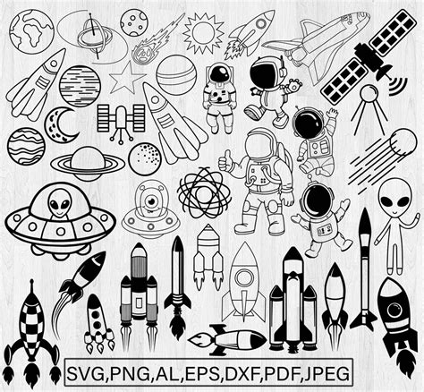 Embark on a Cosmic Journey with Majestic Outer Space SVG Graphics for Your Modern Designs!