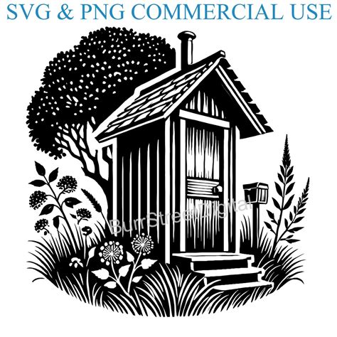 Stake Your Claim in Style with Outhouse Svg - Elevating Your Designs to Rustic Perfection!