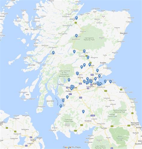 Outlander Scotland Map Locations