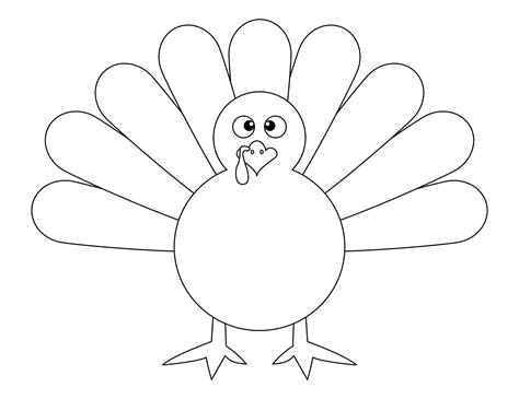 Outline Of A Turkey Printable